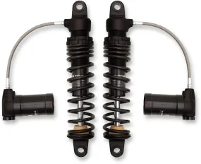 1310-1554 - PROGRESSIVE SUSPENSION 970 Series Remote Reservoir Shocks - Gloss Black/Matte Black - Heavy-Duty - 13" 970-2002B