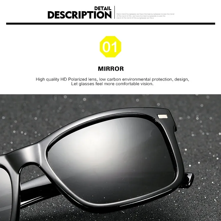2 PCS Men Sunglasses Night Vision Anti-glare Driving Sun Glasses Goggles(Matte Black Frame Night Vision Lens)