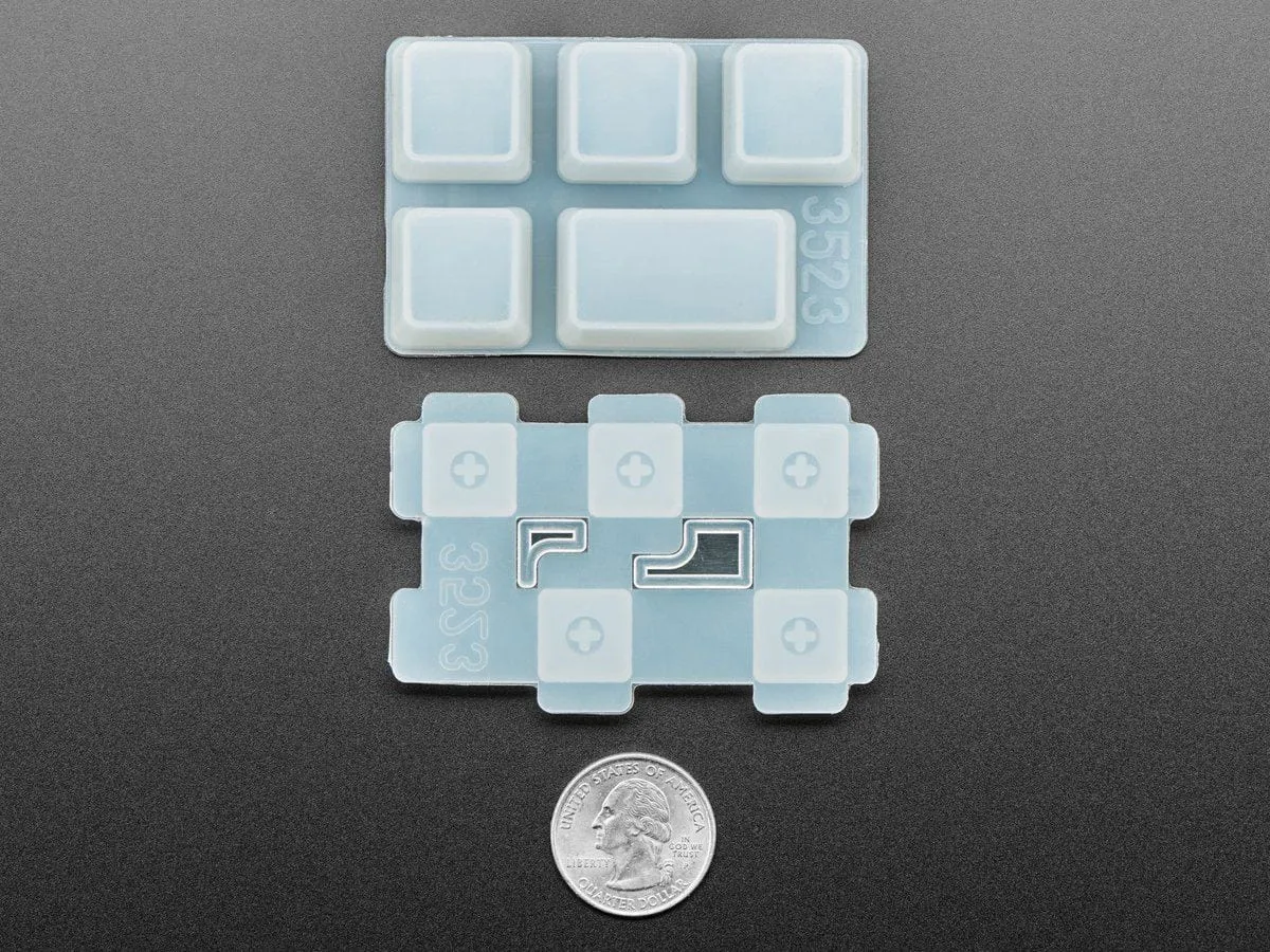 4 x 1U and 1 x 1.5U "Caps Lock" Silicone Keycap Molds (MX Compatible Switches) [Discontinued]