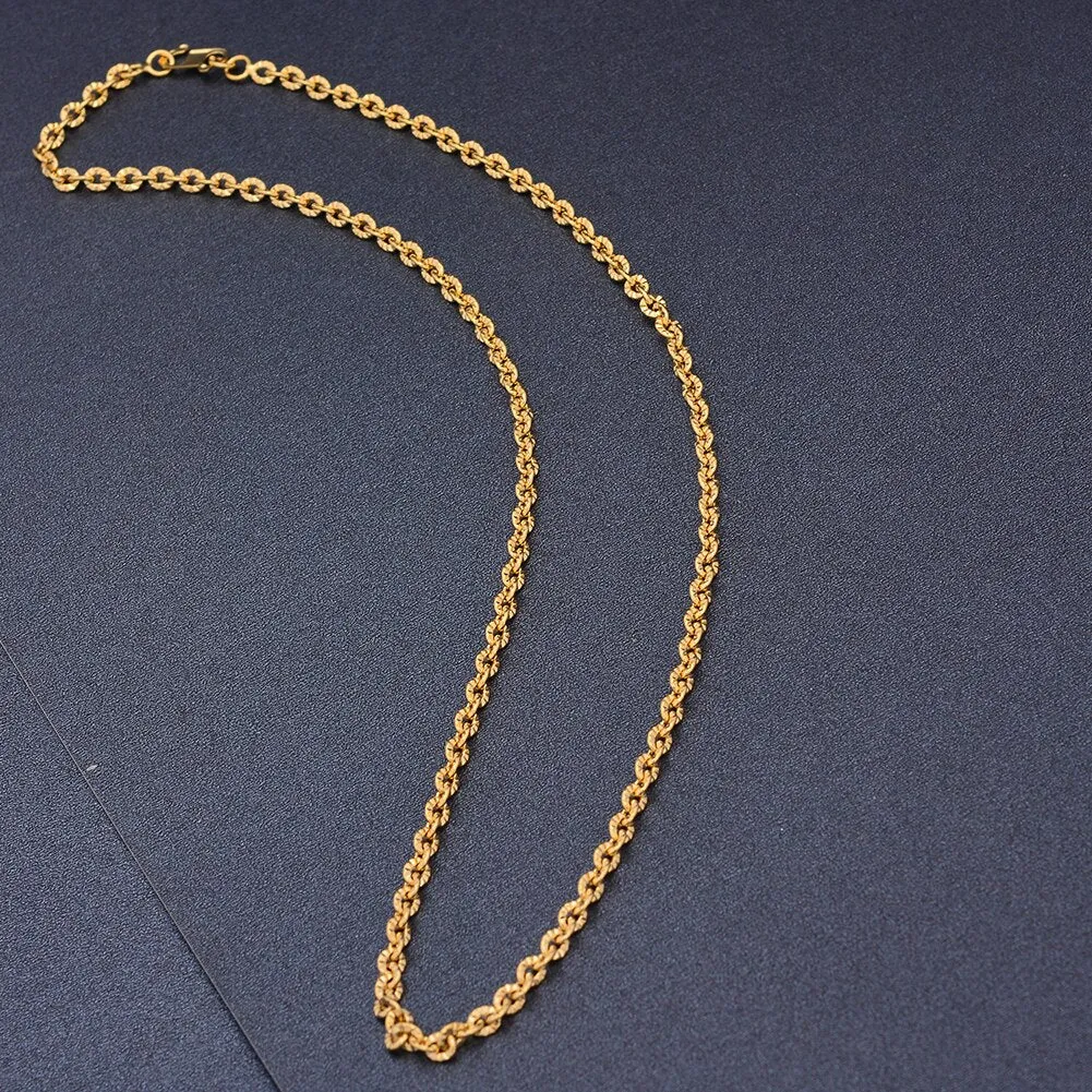 45Cm Gold Color Necklace Africa Birthday Party Dubai  Pendant  Chain Necklaces