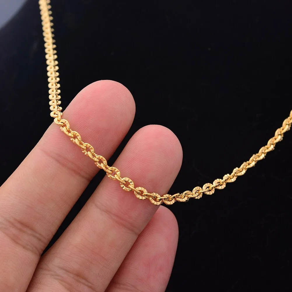 45Cm Gold Color Necklace Africa Birthday Party Dubai  Pendant  Chain Necklaces