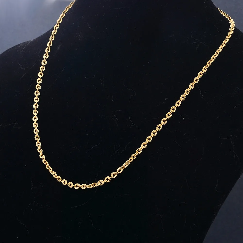 45Cm Gold Color Necklace Africa Birthday Party Dubai  Pendant  Chain Necklaces