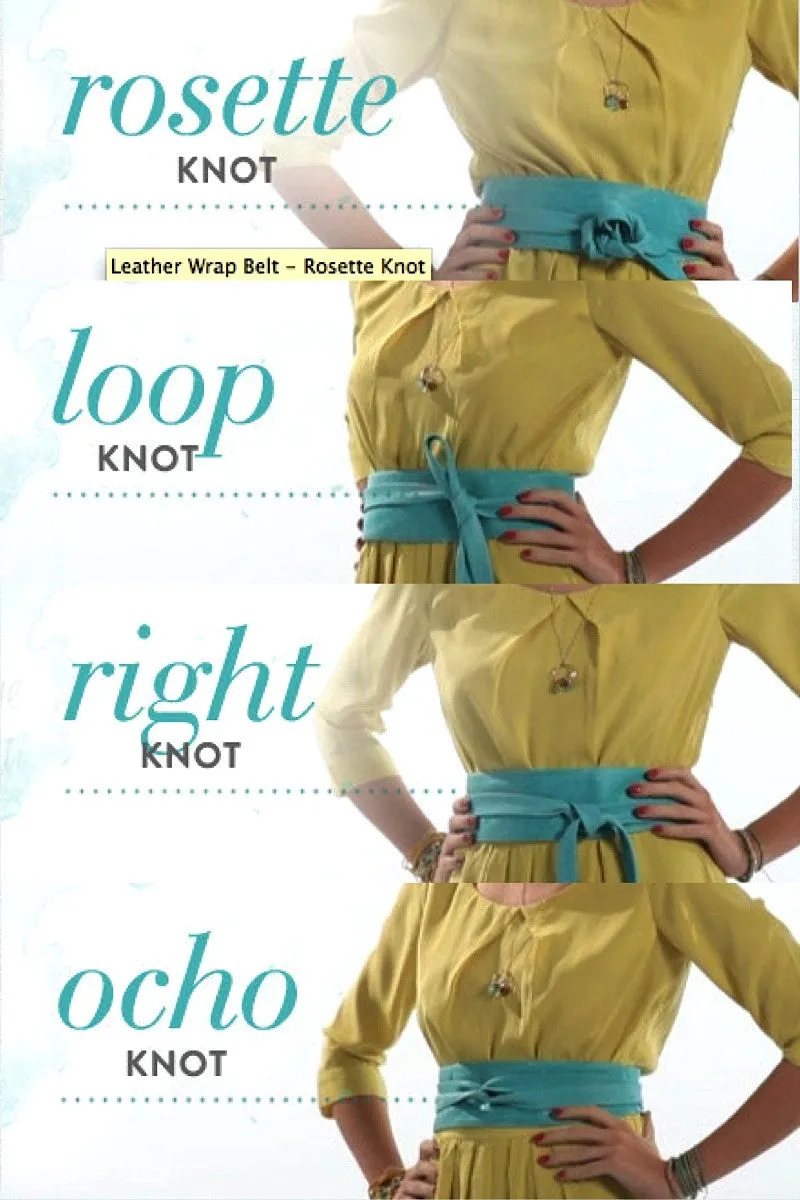 ADA Collection Handmade Wrap Belt - Turquoise