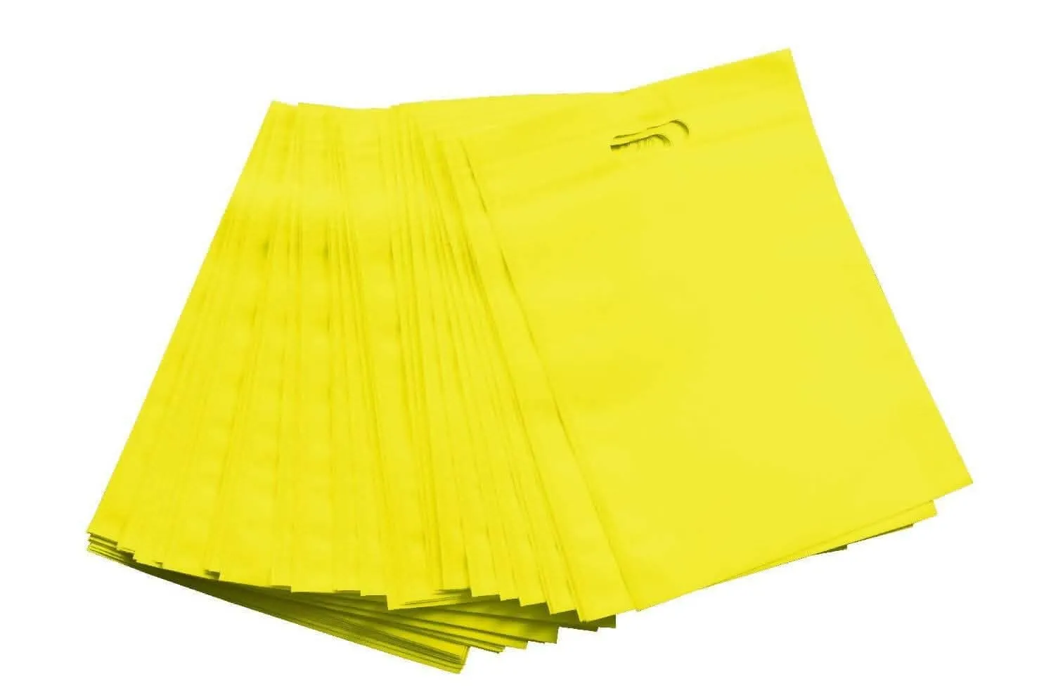 Agrashri Enterprises D Cut Cloth Carry Bags Set (Pack of 50 , Yellow)