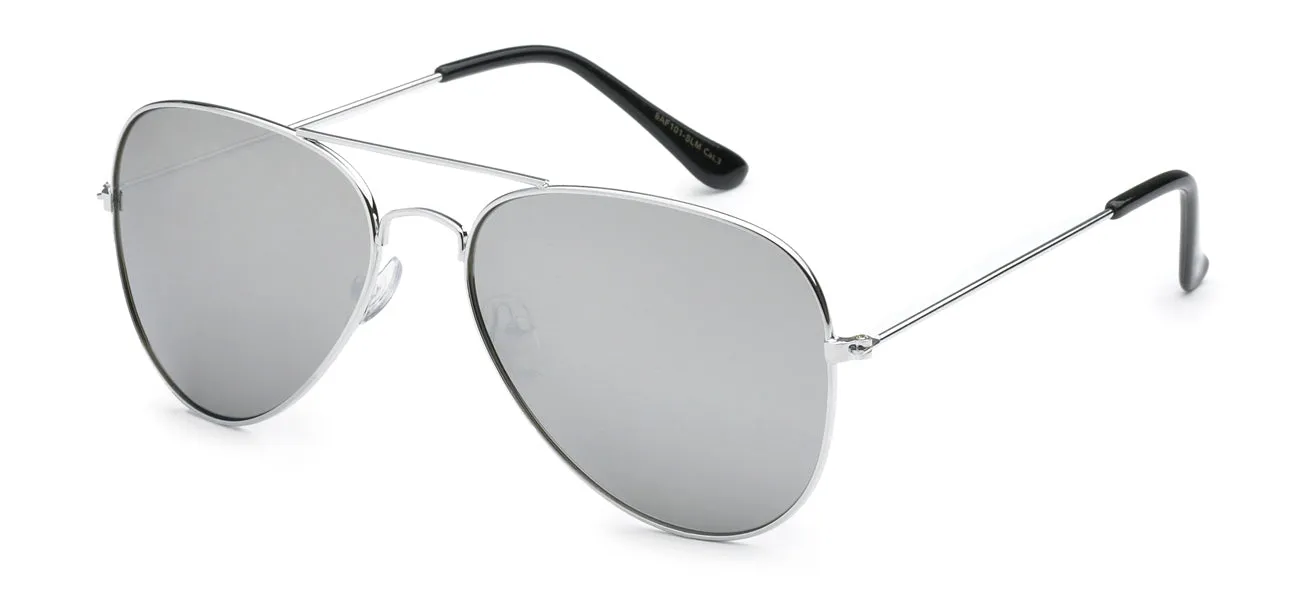 Air Force Polarized Aviator PZ-AF101-SLM Unisex Silver Mirror Casual Polarized Sunglasses