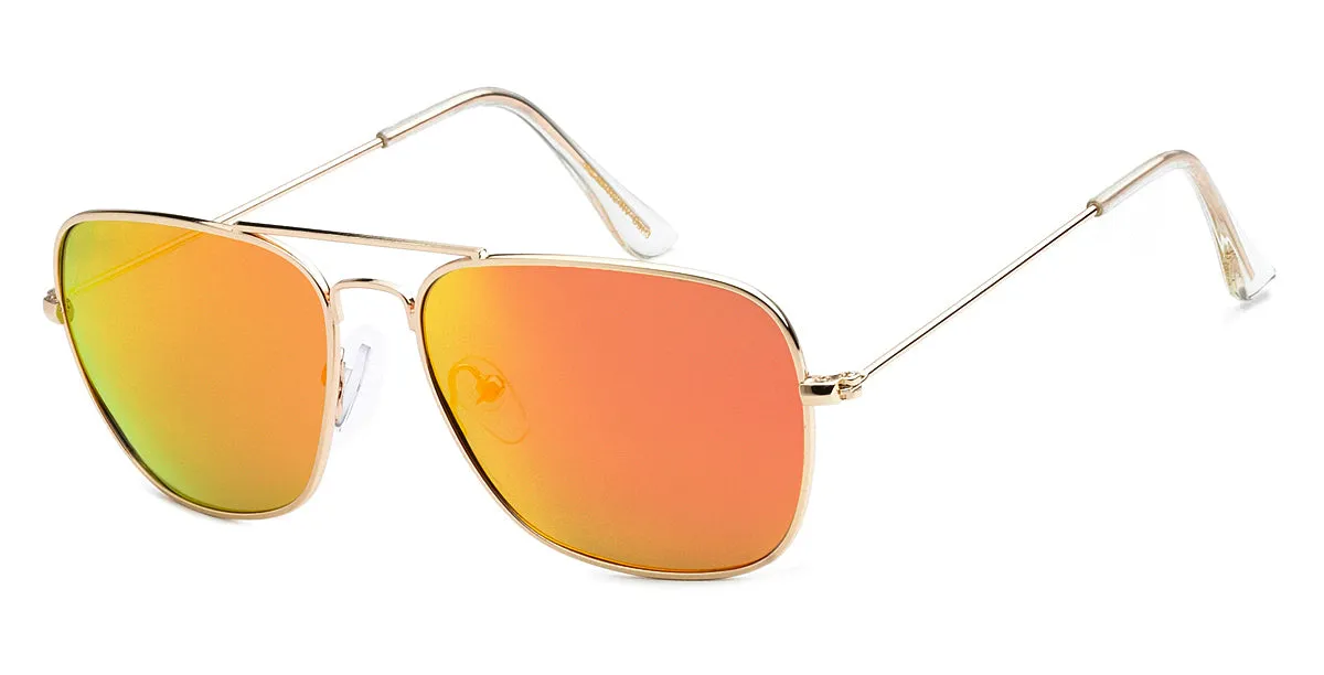 Air Force Polarized PZ-AF112-RV Classic Square Aviator Color Mirror Lens Unisex Sunglasses