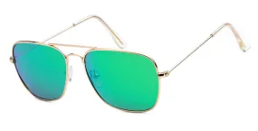 Air Force Polarized PZ-AF112-RV Classic Square Aviator Color Mirror Lens Unisex Sunglasses