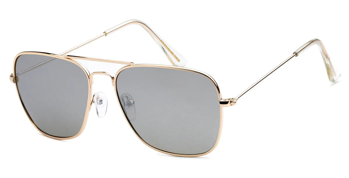 Air Force Polarized PZ-AF112-RV Classic Square Aviator Color Mirror Lens Unisex Sunglasses