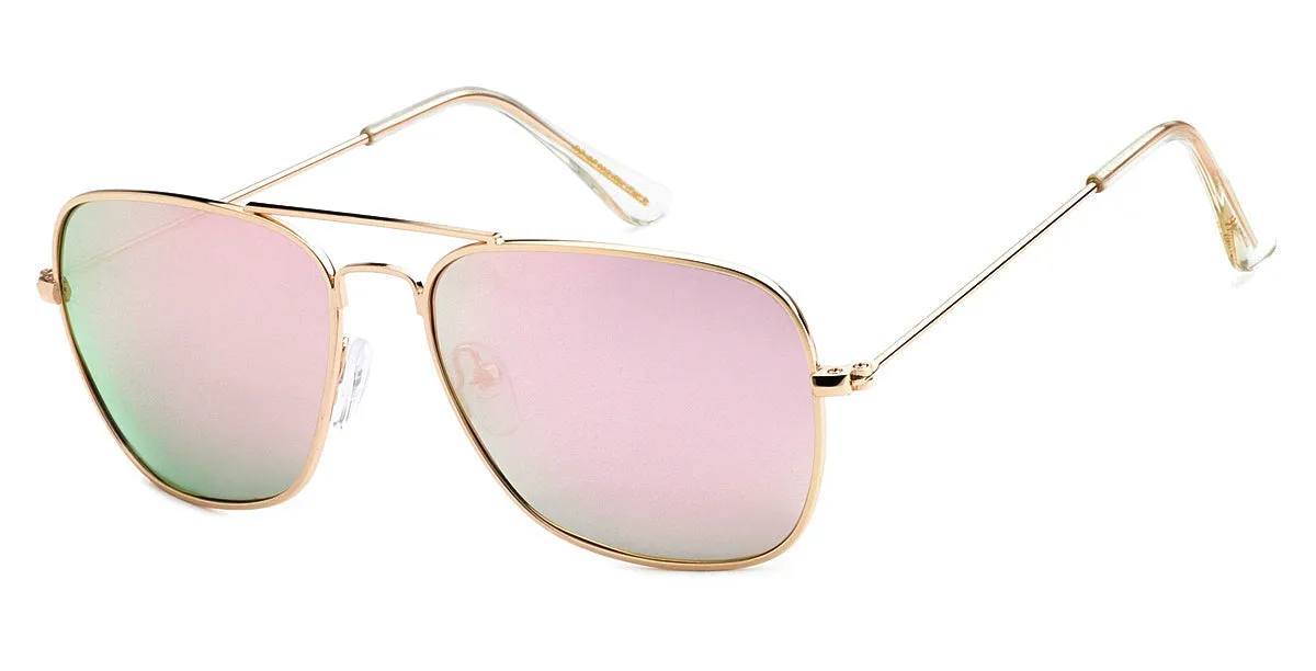 Air Force Polarized PZ-AF112-RV Classic Square Aviator Color Mirror Lens Unisex Sunglasses