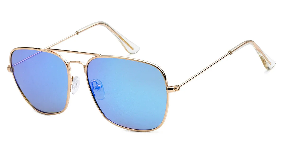 Air Force Polarized PZ-AF112-RV Classic Square Aviator Color Mirror Lens Unisex Sunglasses