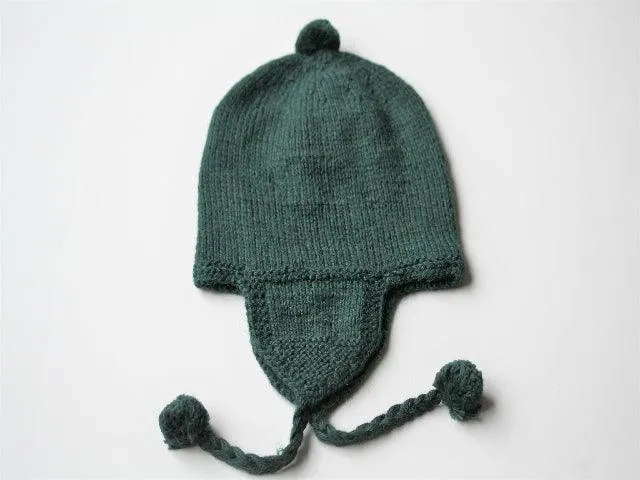 alpaca riding beanie - emerald