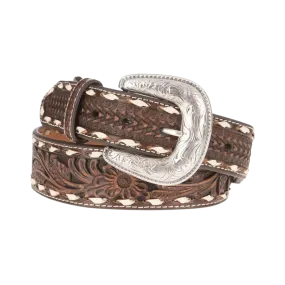 Ariat M&f Mens Brown Floral Belt