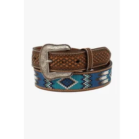 Ariat Men's Brown & Blue Southwestern Belt