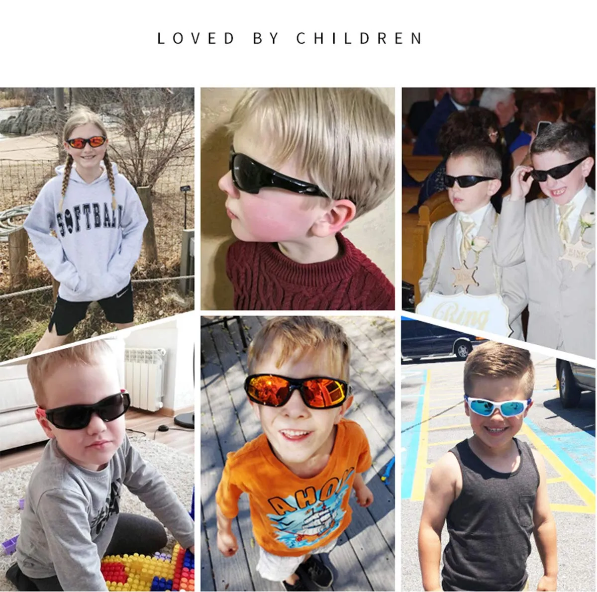 ATTCL Kids Hot TR90 Polarized Sports Sunglasses For Boys Girls Child Age 3-10 Black-black as the pictures