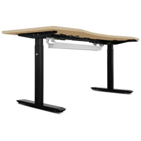 Automatic Standing Desk Oak 180cm with Cable Tray Lifespan