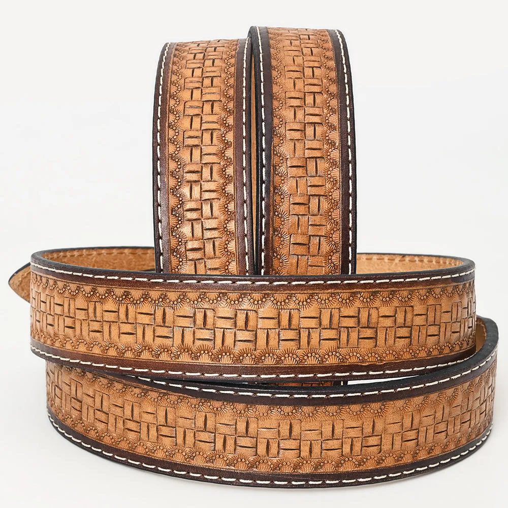 BAR H EQUINE Western Genuine Leather Men And Women Belt Basket