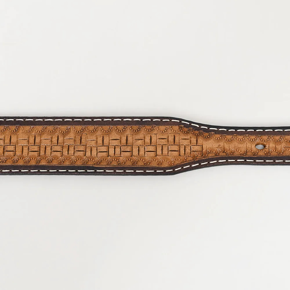 BAR H EQUINE Western Genuine Leather Men And Women Belt Basket