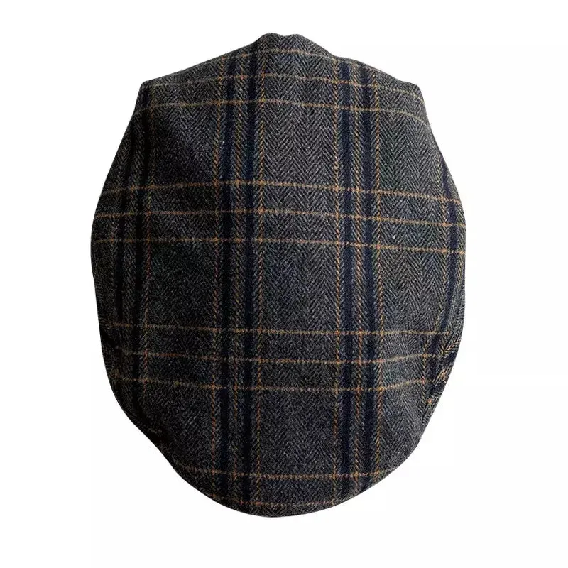 Barrow Gray Tartan Wool Flat Cap