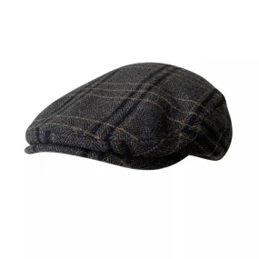 Barrow Gray Tartan Wool Flat Cap