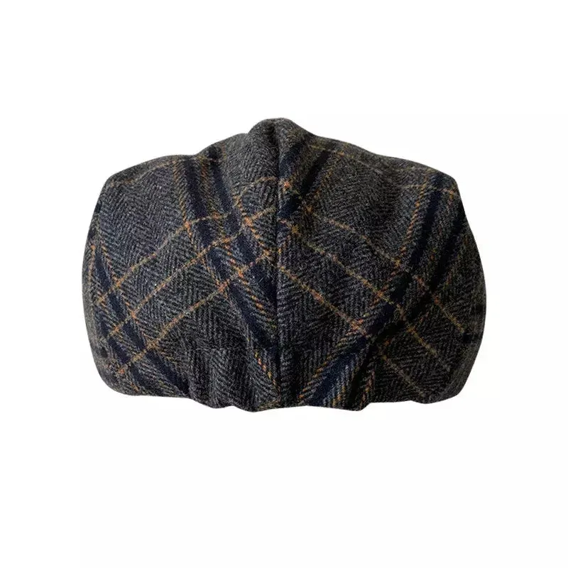 Barrow Gray Tartan Wool Flat Cap