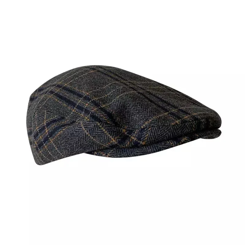 Barrow Gray Tartan Wool Flat Cap