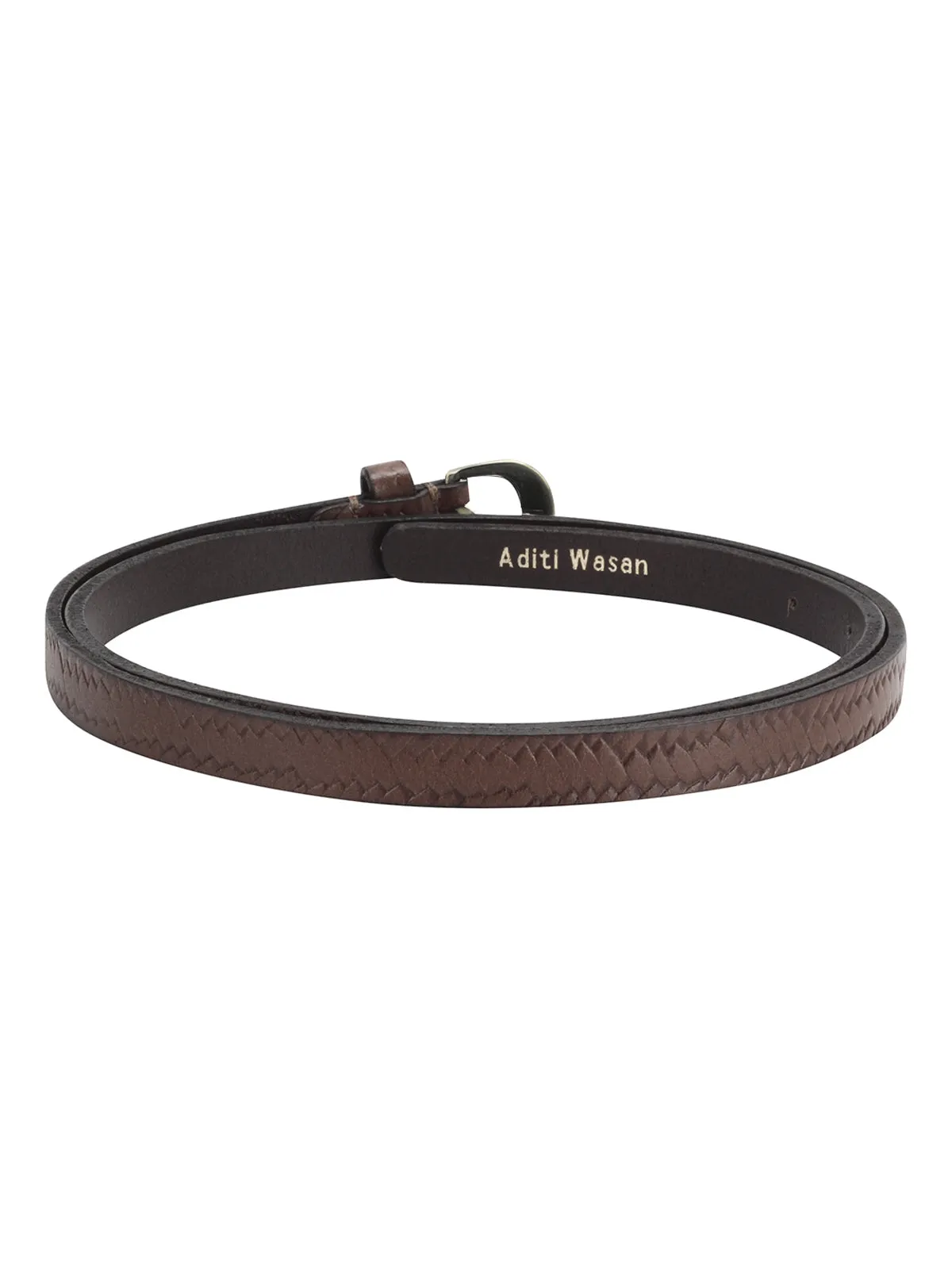 Basket weave embossed Women's Belt