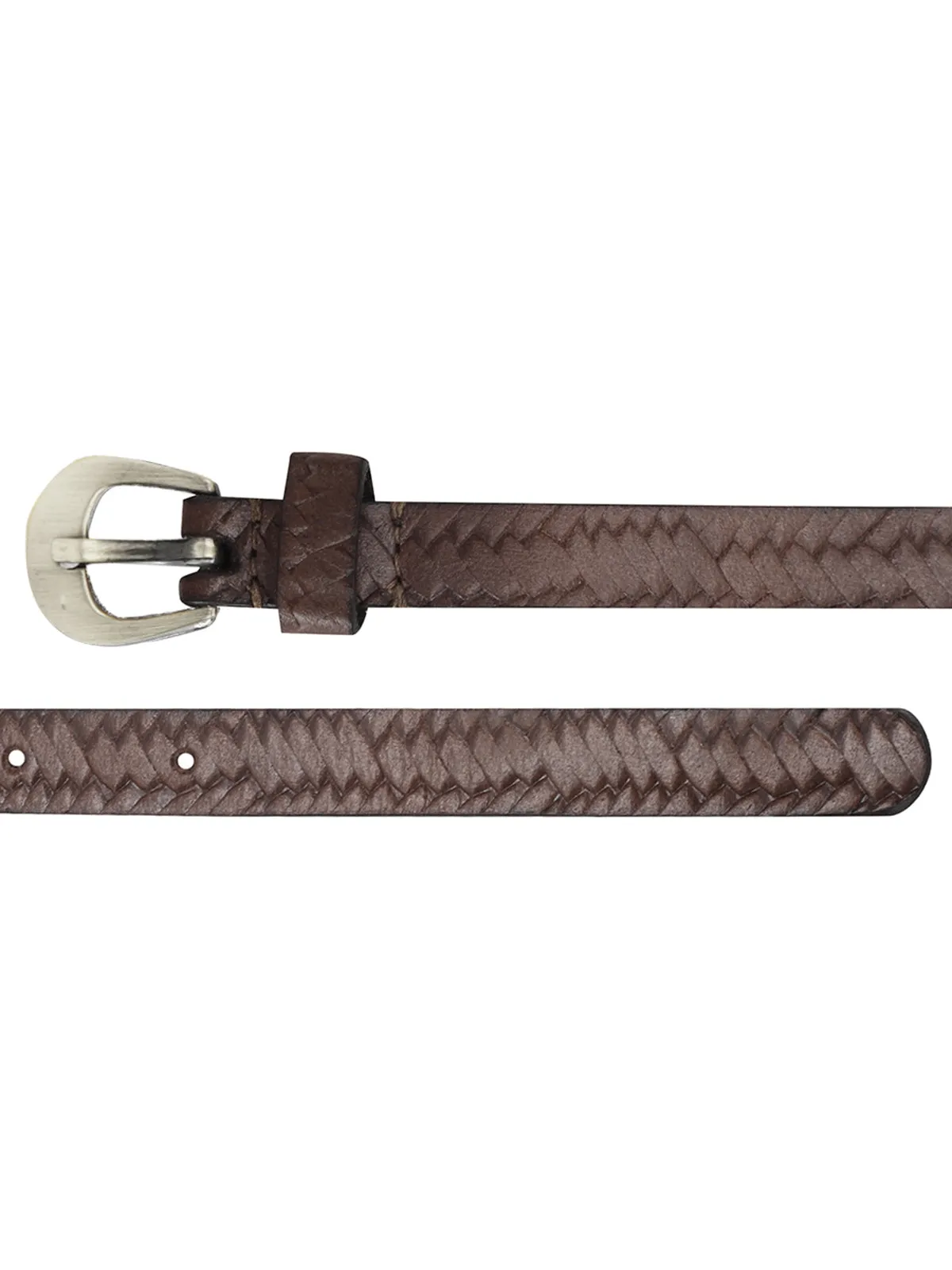 Basket weave embossed Women's Belt