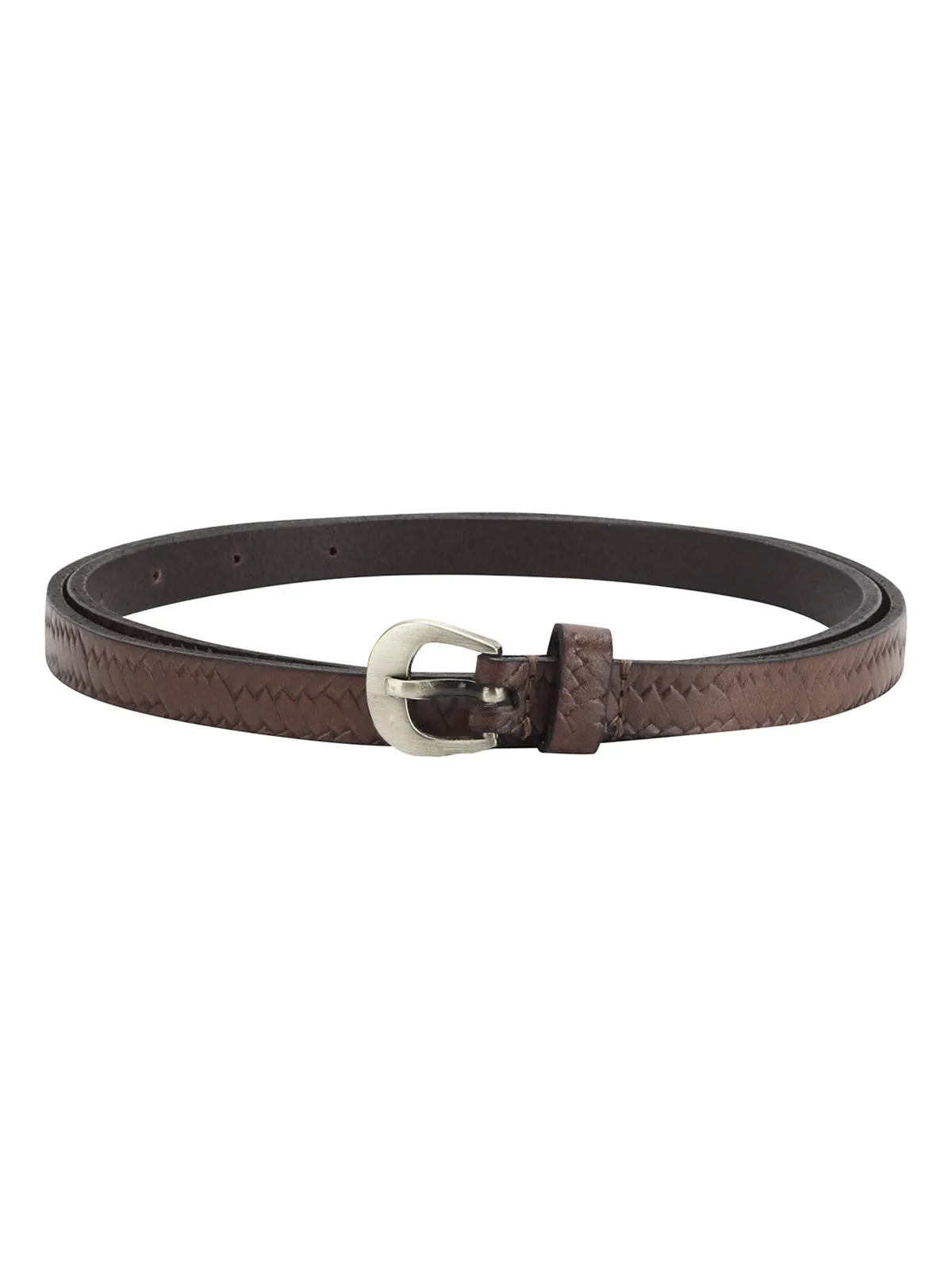 Basket weave embossed Women's Belt