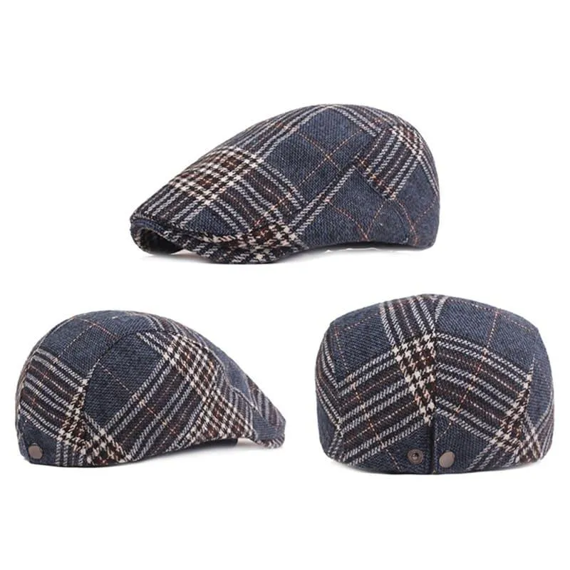 Boughe Tartan Cotton Flat Cap