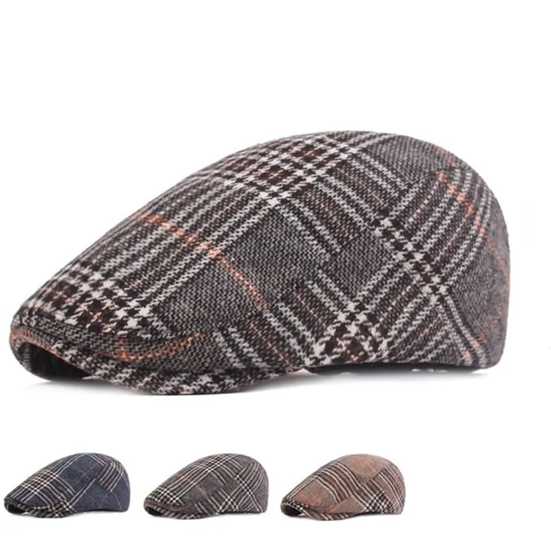 Boughe Tartan Cotton Flat Cap