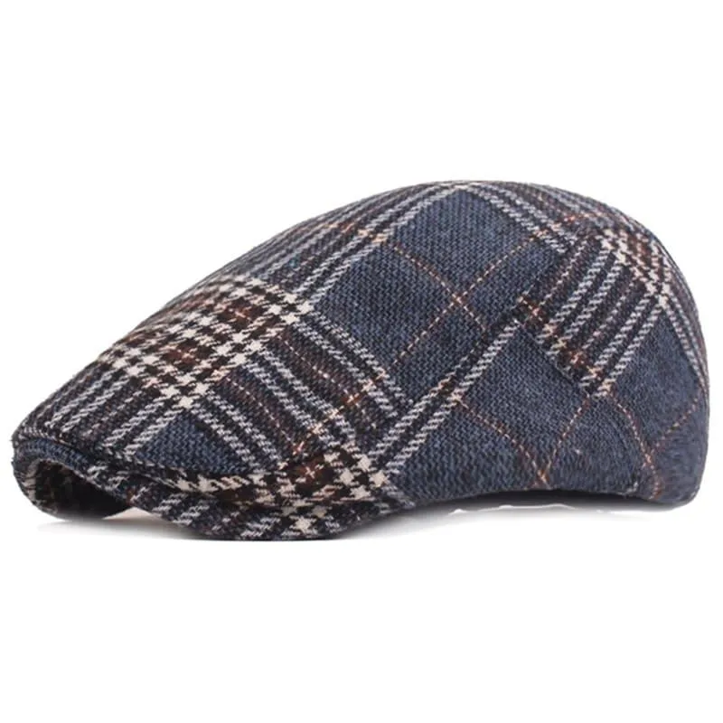 Boughe Tartan Cotton Flat Cap