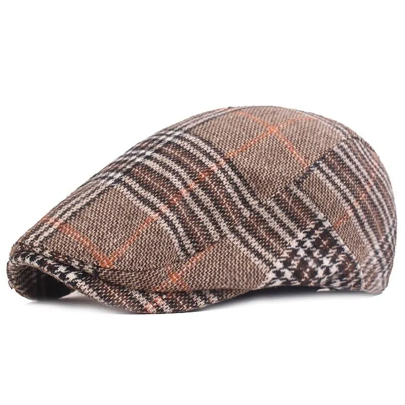 Boughe Tartan Cotton Flat Cap
