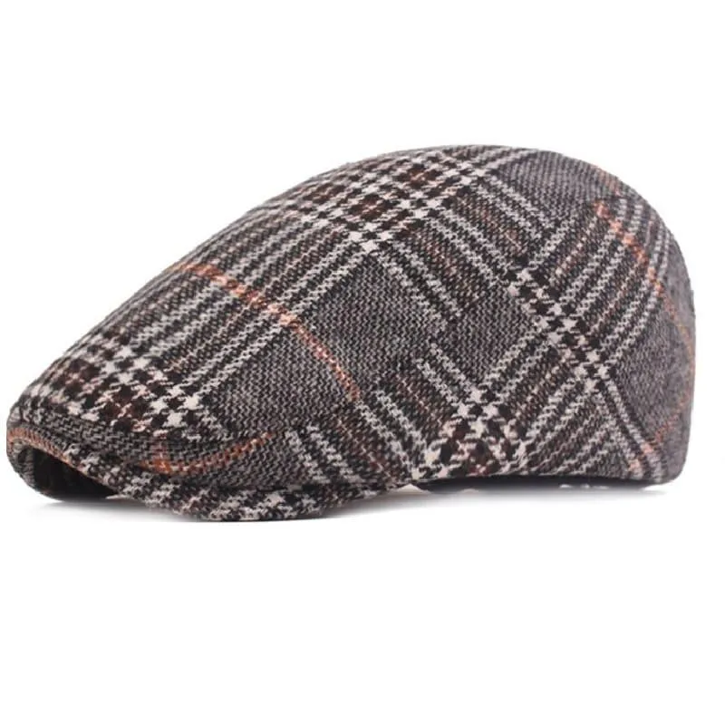 Boughe Tartan Cotton Flat Cap