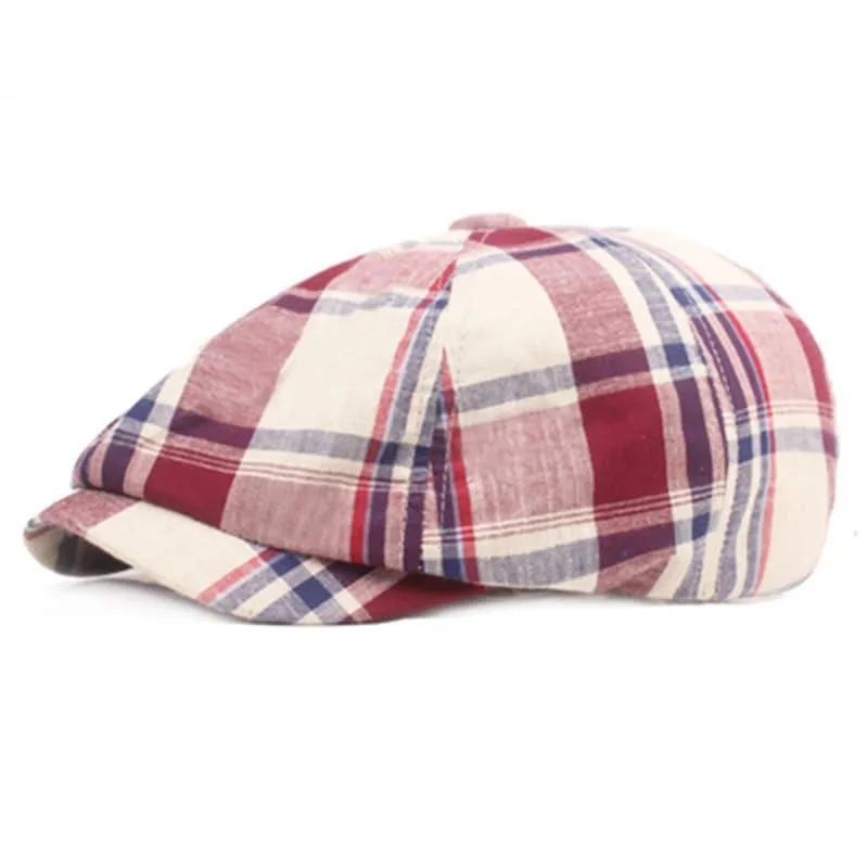 Brisbane Tartan Newsboy Cap