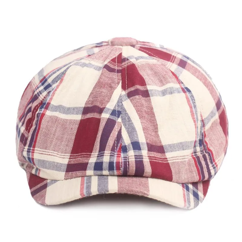 Brisbane Tartan Newsboy Cap