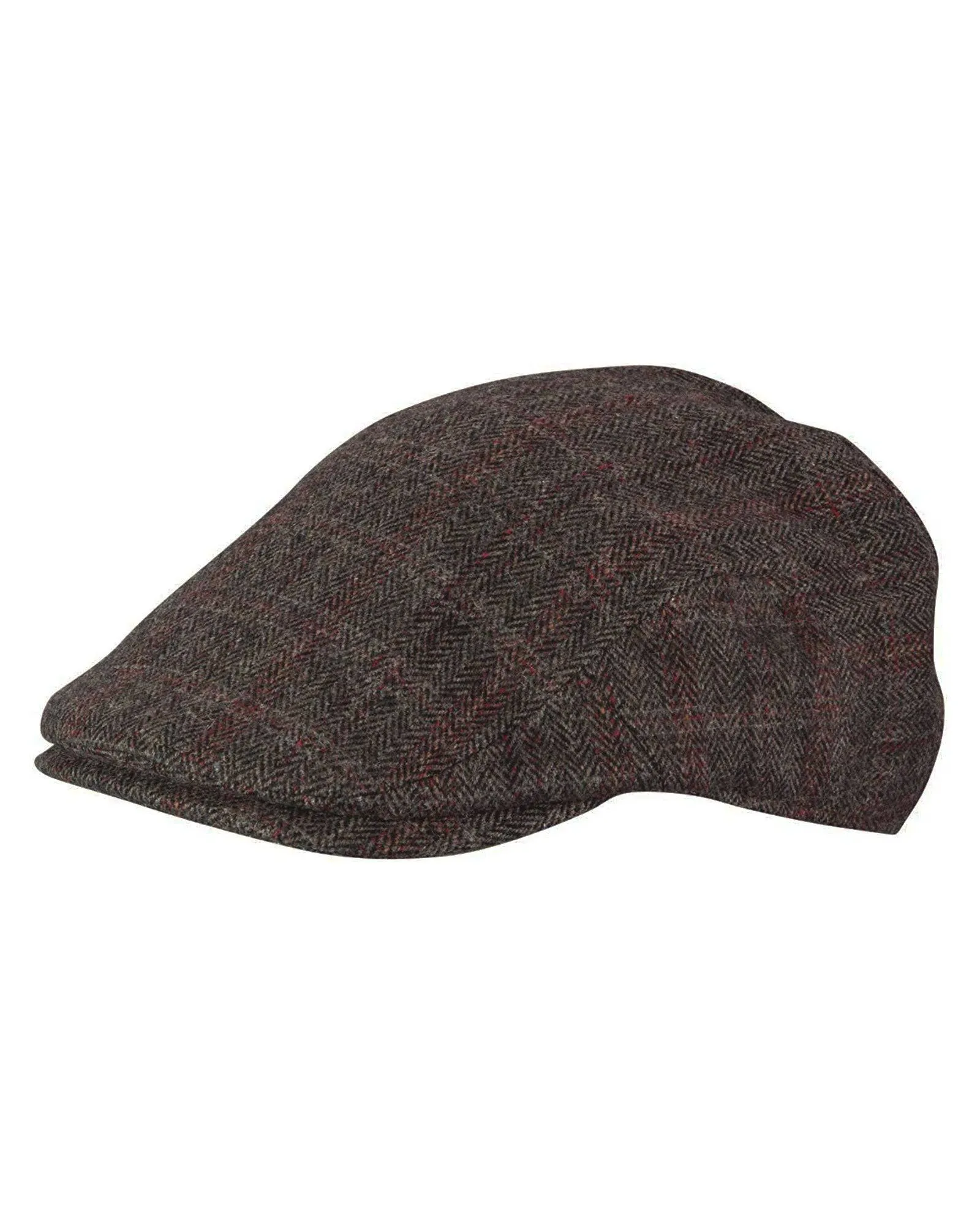 Broner Brown Plaid Wool Blend Ivy Cap