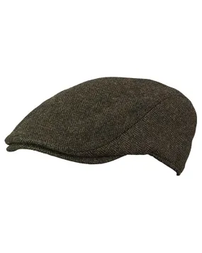 Broner Olive Herringbone Wool Blend Ivy Cap