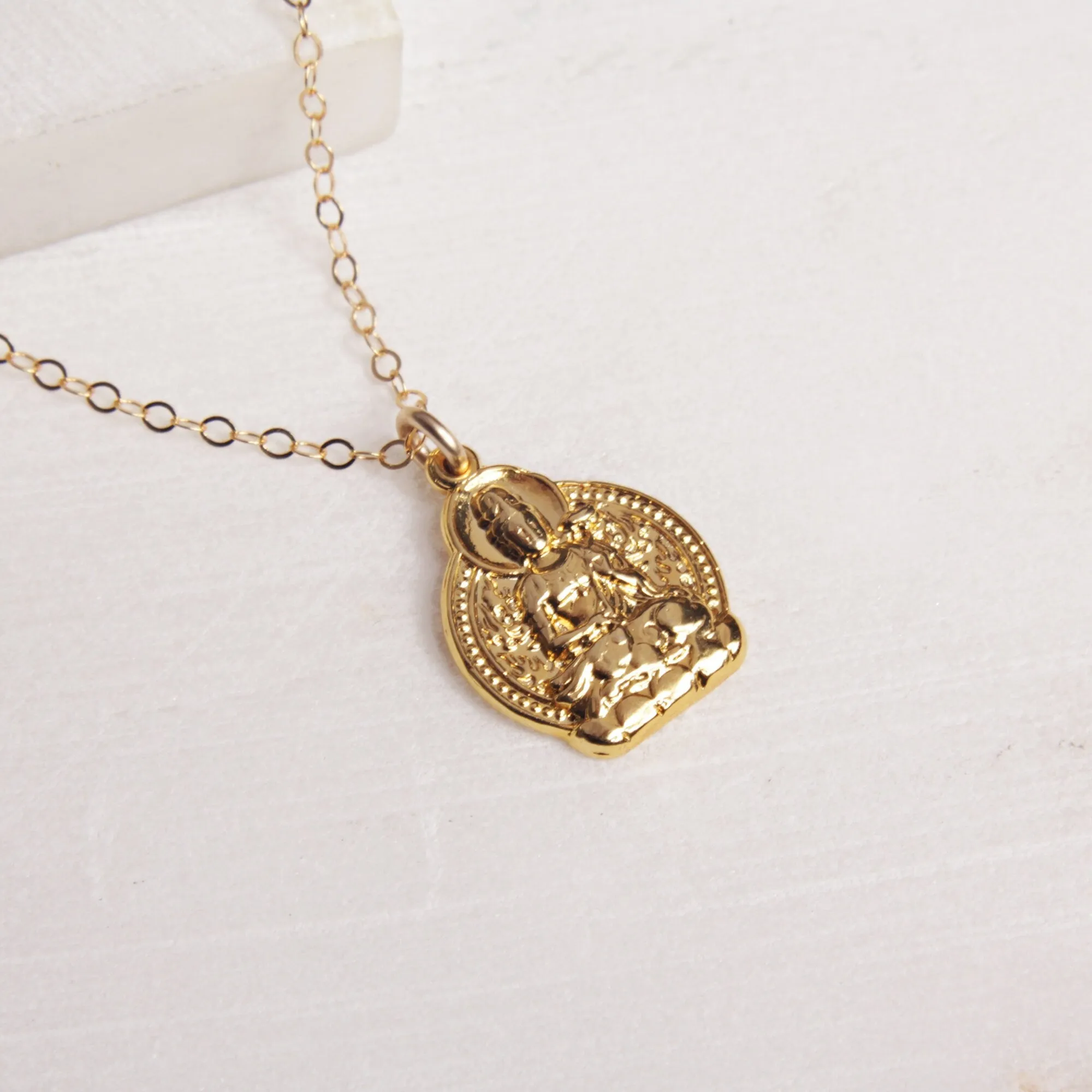Buddha Gold Dainty Pendant Necklace