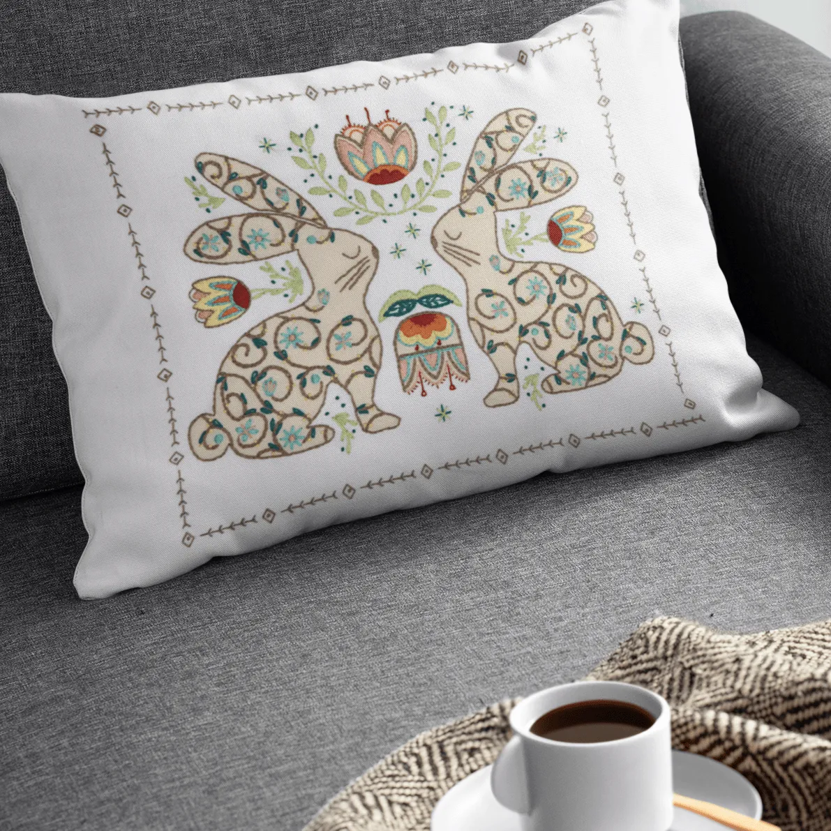 Bunny Folklore Embroidery Kit