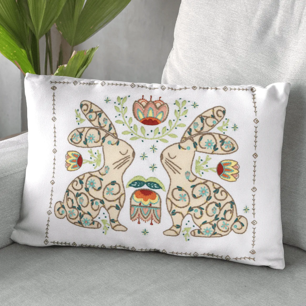 Bunny Folklore Embroidery Kit