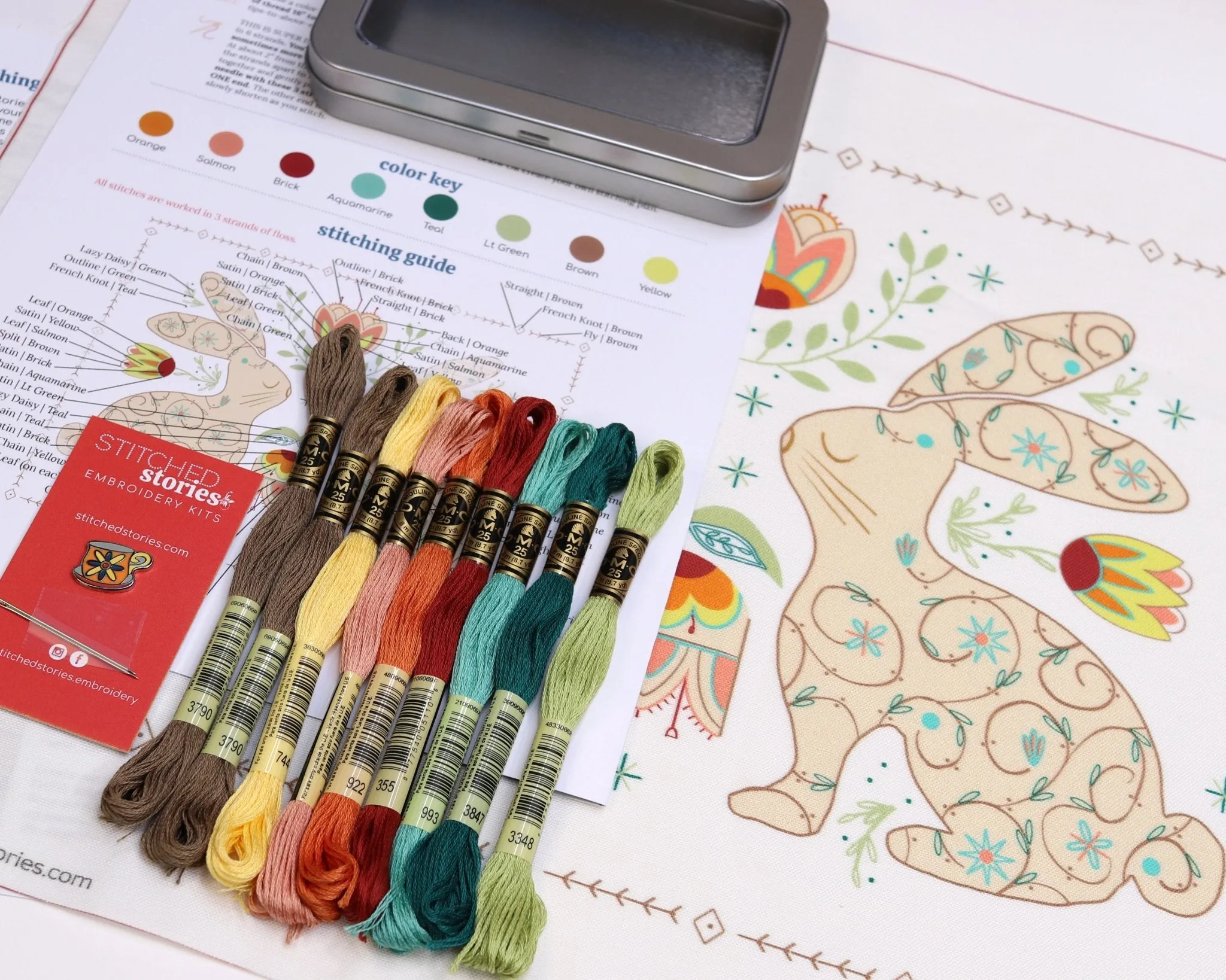 Bunny Folklore Embroidery Kit