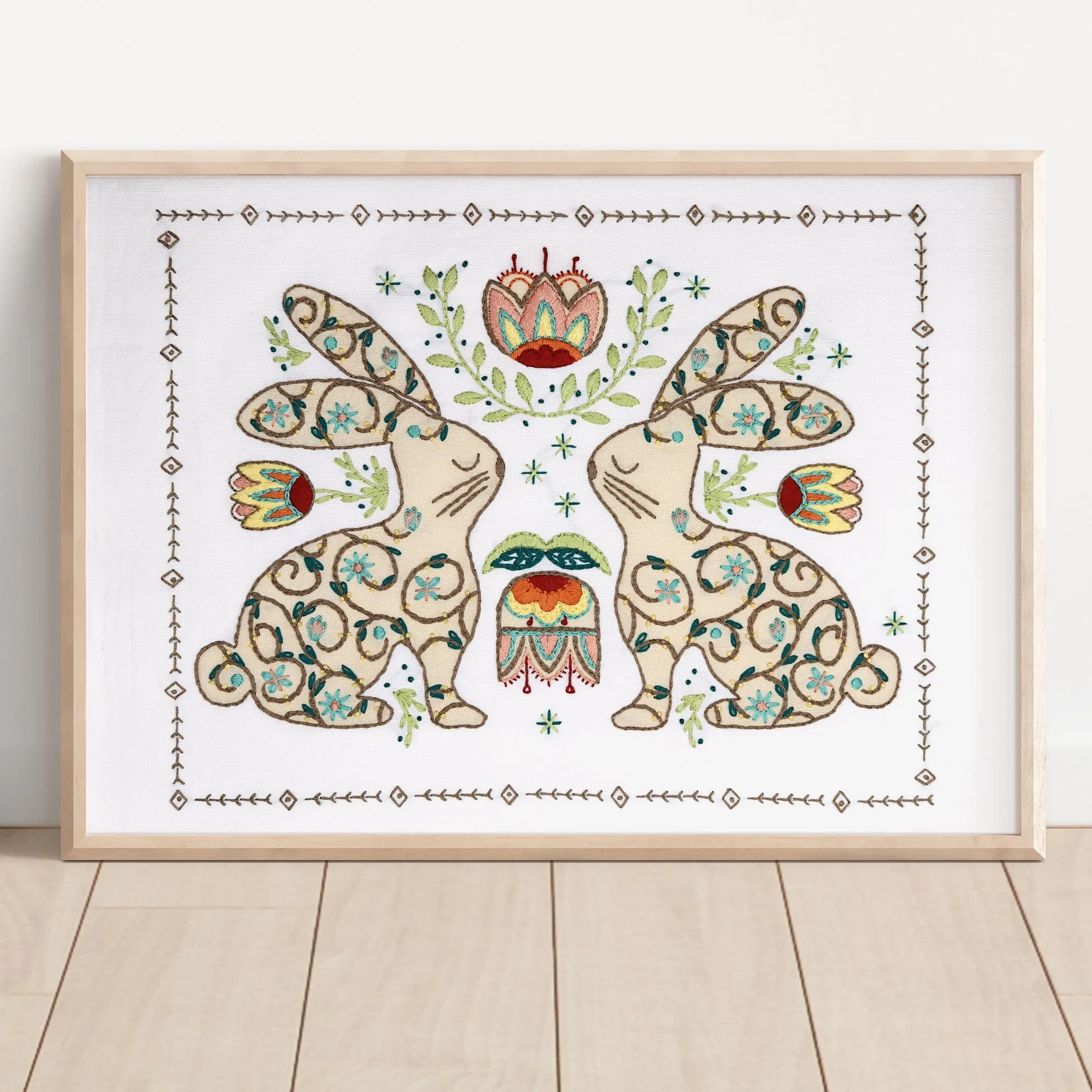 Bunny Folklore Embroidery Kit