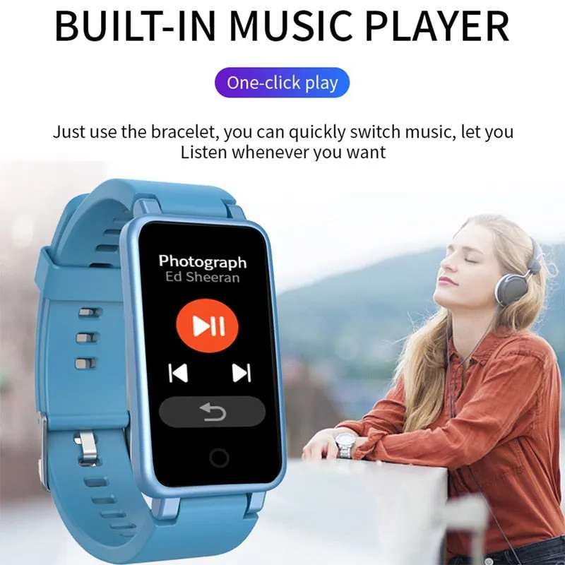 C2 Plus Smartwatch Men Women Sports Bluetooth Fitness Smart Watch Music Control DIY Dial Heart Rate Pedometer Smart Wristband