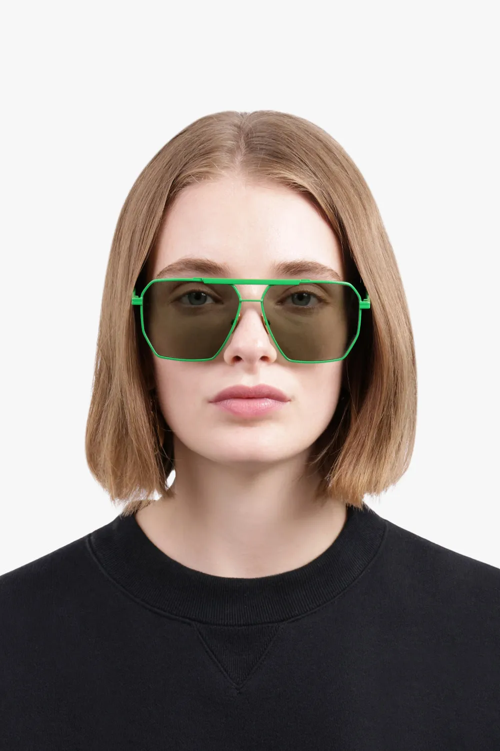 Classic Aviator Sunglasses | Green/Black