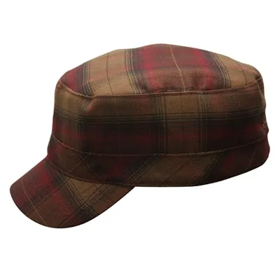 Conner Cotton Plaid Army Cap