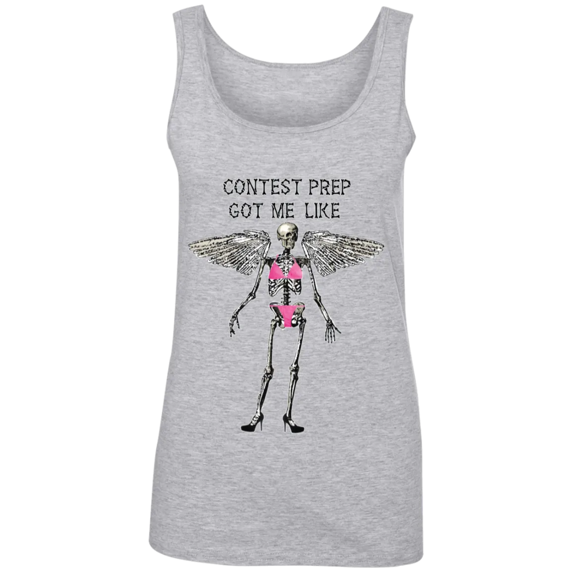 CONTEST PREP GOT ME LIKE TANK TOP SKELETON ANGEL SHIRT