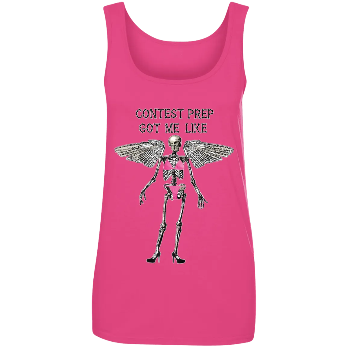 CONTEST PREP GOT ME LIKE TANK TOP SKELETON ANGEL SHIRT
