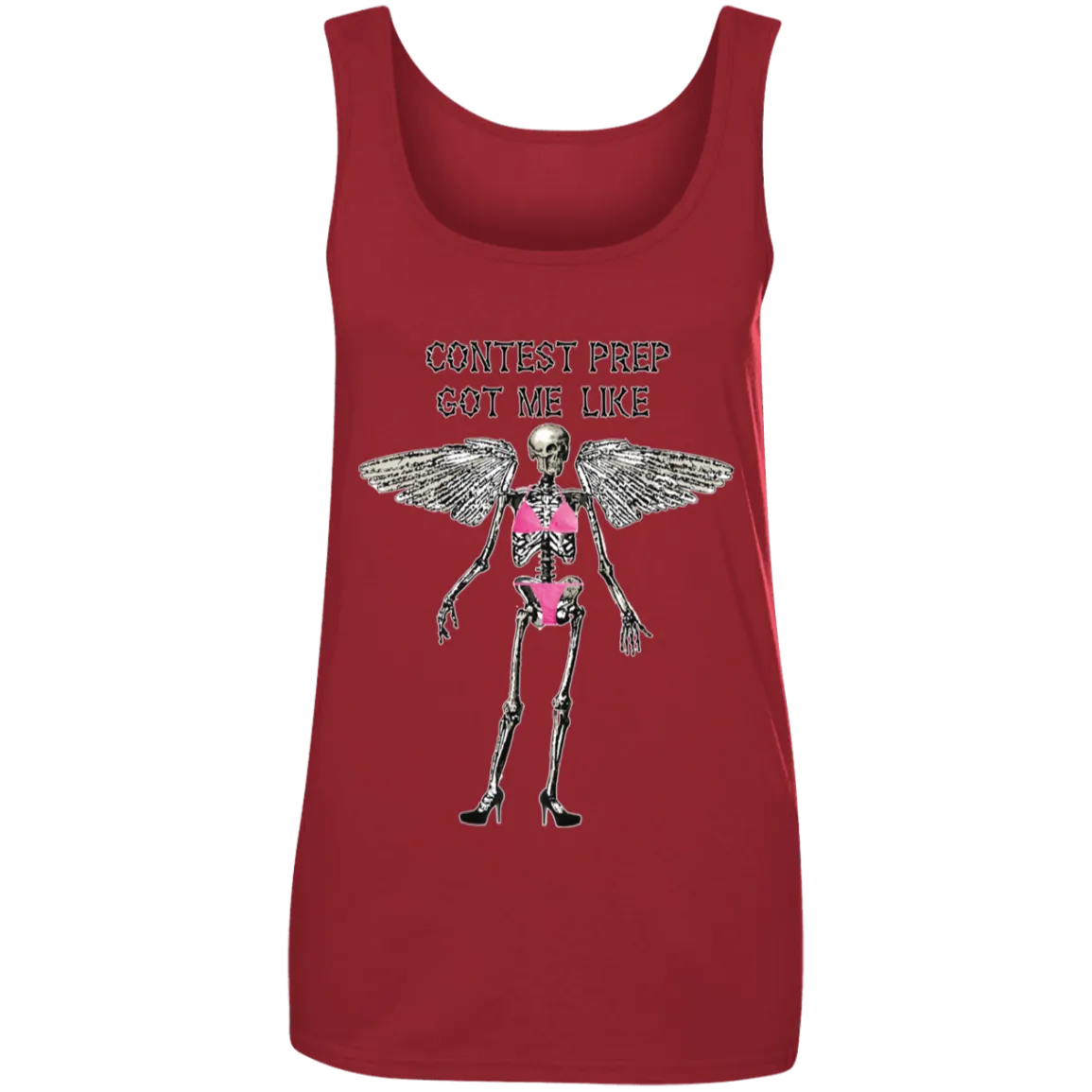 CONTEST PREP GOT ME LIKE TANK TOP SKELETON ANGEL SHIRT