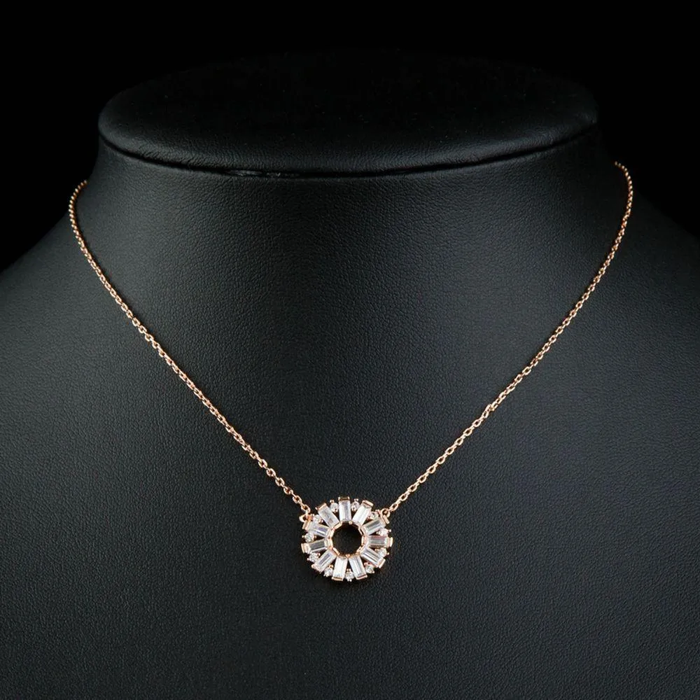 Cubic Zirconia Chain Necklace KPN0229