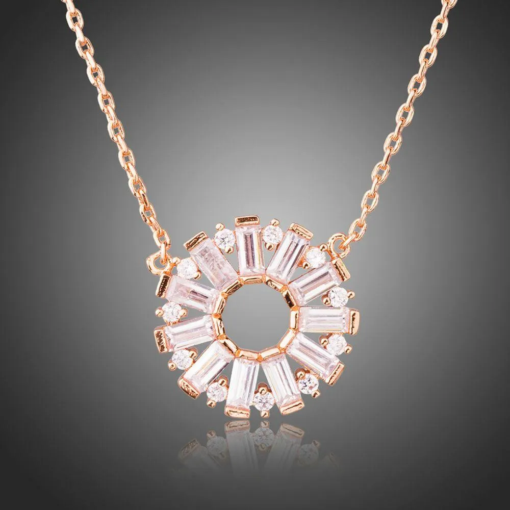 Cubic Zirconia Chain Necklace KPN0229